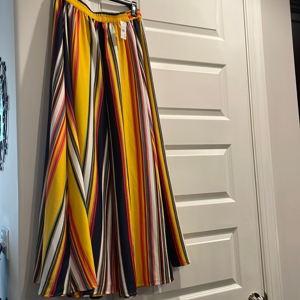 Colorful long flowing skirt